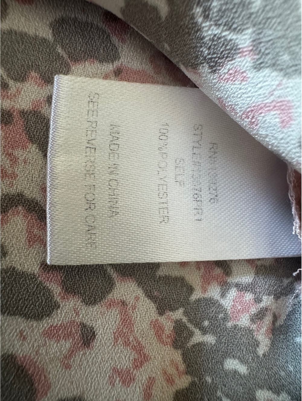 Daniel Rainn Women’s Blouse Gray Pink Print Button Front Cottagecore Boho fall - Picture 6 of 9